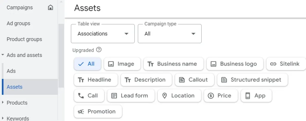 Google Ads Assets