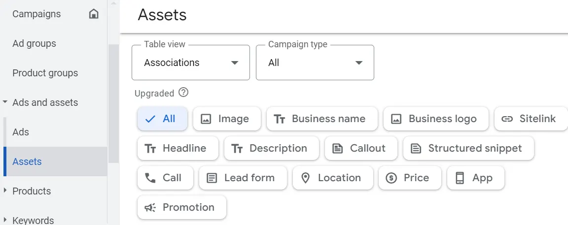 Google Ads Assets