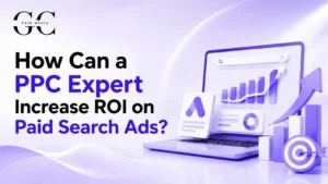 Laptop and elements & icon of google ads and analytics