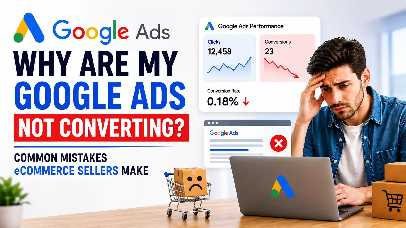 Ecommerce Business Owner Panicking over no Conversions from Google Ads